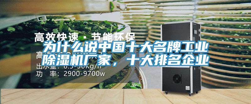 為什么說中國十大名牌工業(yè)除濕機(jī)廠家，十大排名企業(yè)
