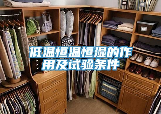 低溫恒溫恒濕的作用及試驗(yàn)條件