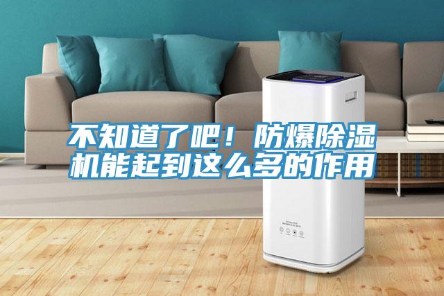 不知道了吧！防爆除濕機(jī)能起到這么多的作用