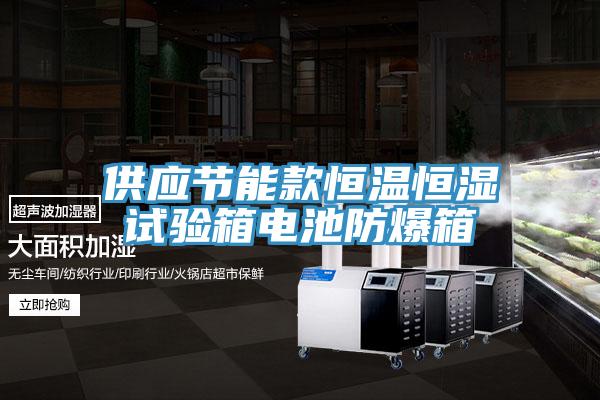 供應(yīng)節(jié)能款恒溫恒濕試驗箱電池防爆箱