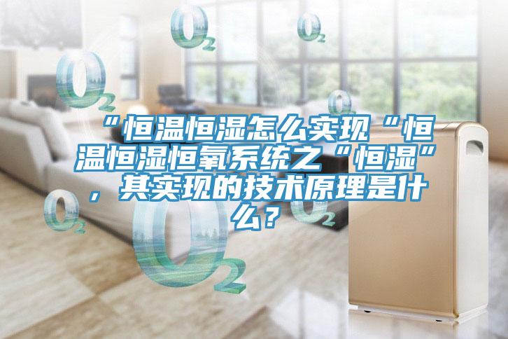 “恒溫恒濕怎么實(shí)現(xiàn)“恒溫恒濕恒氧系統(tǒng)之“恒濕”，其實(shí)現(xiàn)的技術(shù)原理是什么？