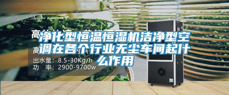 凈化型恒溫恒濕機潔凈型空調(diào)在各個行業(yè)無塵車間起什么作用