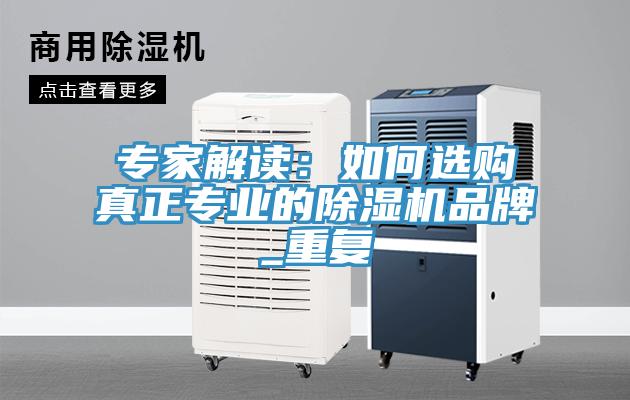 專家解讀：如何選購真正專業(yè)的除濕機品牌_重復