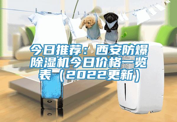 今日推薦：西安防爆除濕機(jī)今日價(jià)格一覽表（2022更新）