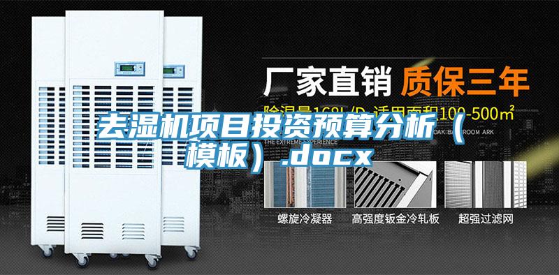 去濕機項目投資預(yù)算分析（模板）.docx