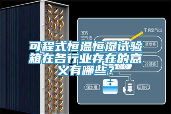 可程式恒溫恒濕試驗(yàn)箱在各行業(yè)存在的意義有哪些？