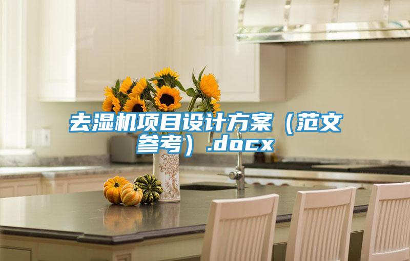 去濕機項目設(shè)計方案（范文參考）.docx