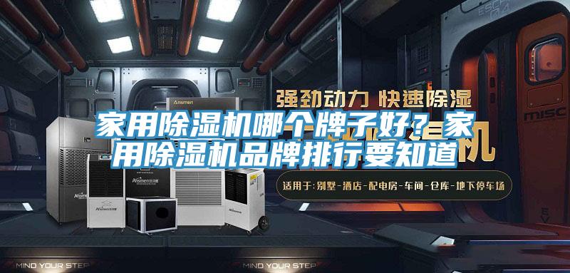 家用除濕機哪個牌子好？家用除濕機品牌排行要知道