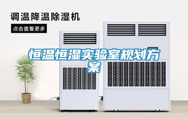 恒溫恒濕實驗室規(guī)劃方案