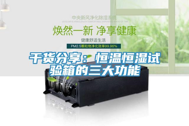 干貨分享：恒溫恒濕試驗(yàn)箱的三大功能