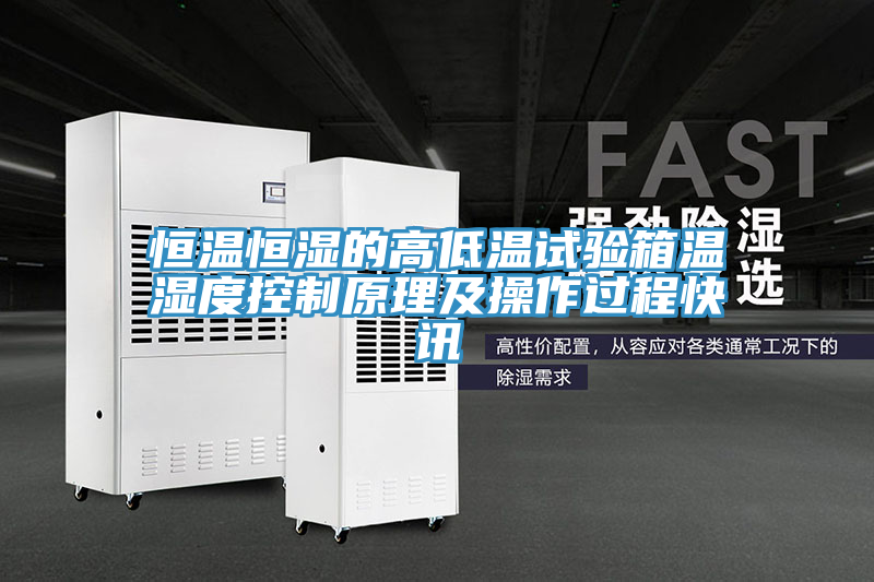 恒溫恒濕的高低溫試驗(yàn)箱溫濕度控制原理及操作過程快訊