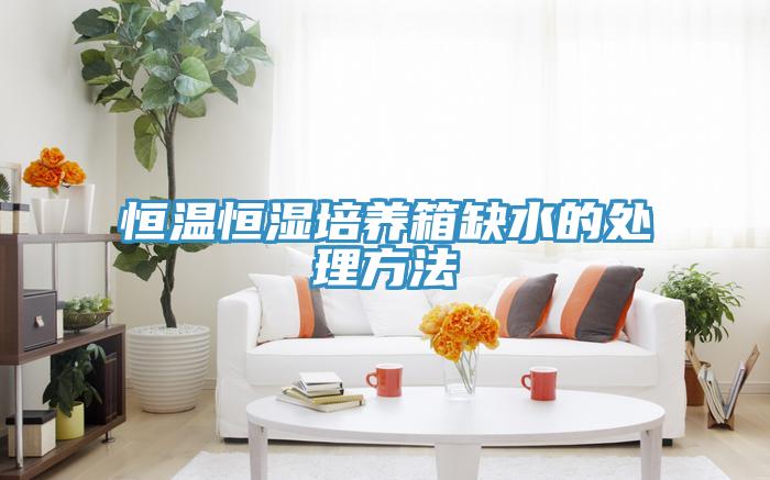 恒溫恒濕培養(yǎng)箱缺水的處理方法
