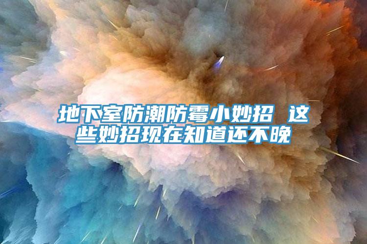 地下室防潮防霉小妙招 這些妙招現(xiàn)在知道還不晚