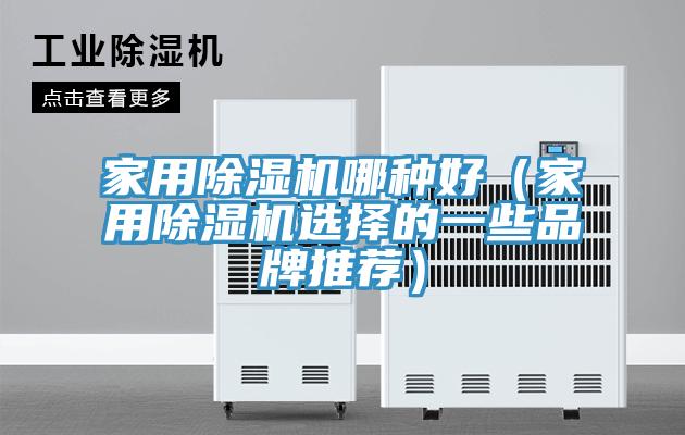 家用除濕機哪種好（家用除濕機選擇的一些品牌推薦）