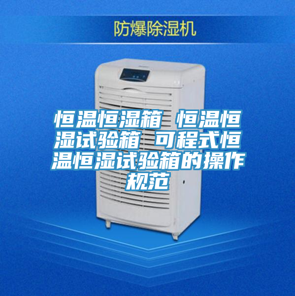 恒溫恒濕箱 恒溫恒濕試驗箱 可程式恒溫恒濕試驗箱的操作規(guī)范