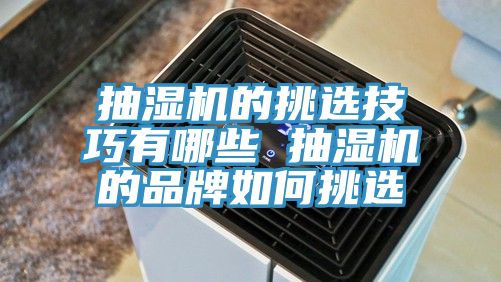 抽濕機(jī)的挑選技巧有哪些 抽濕機(jī)的品牌如何挑選